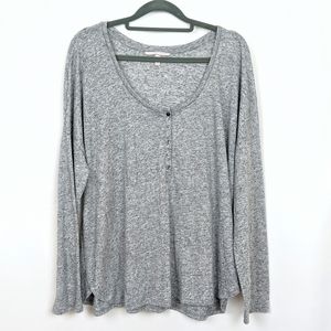 VICTORIA'S SECRET Gray Long Sleeved Pajama Top